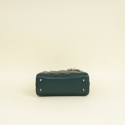 Christian Dior Emerald Green Lady Dior My Abcdior Small Bag Rovelle Bags