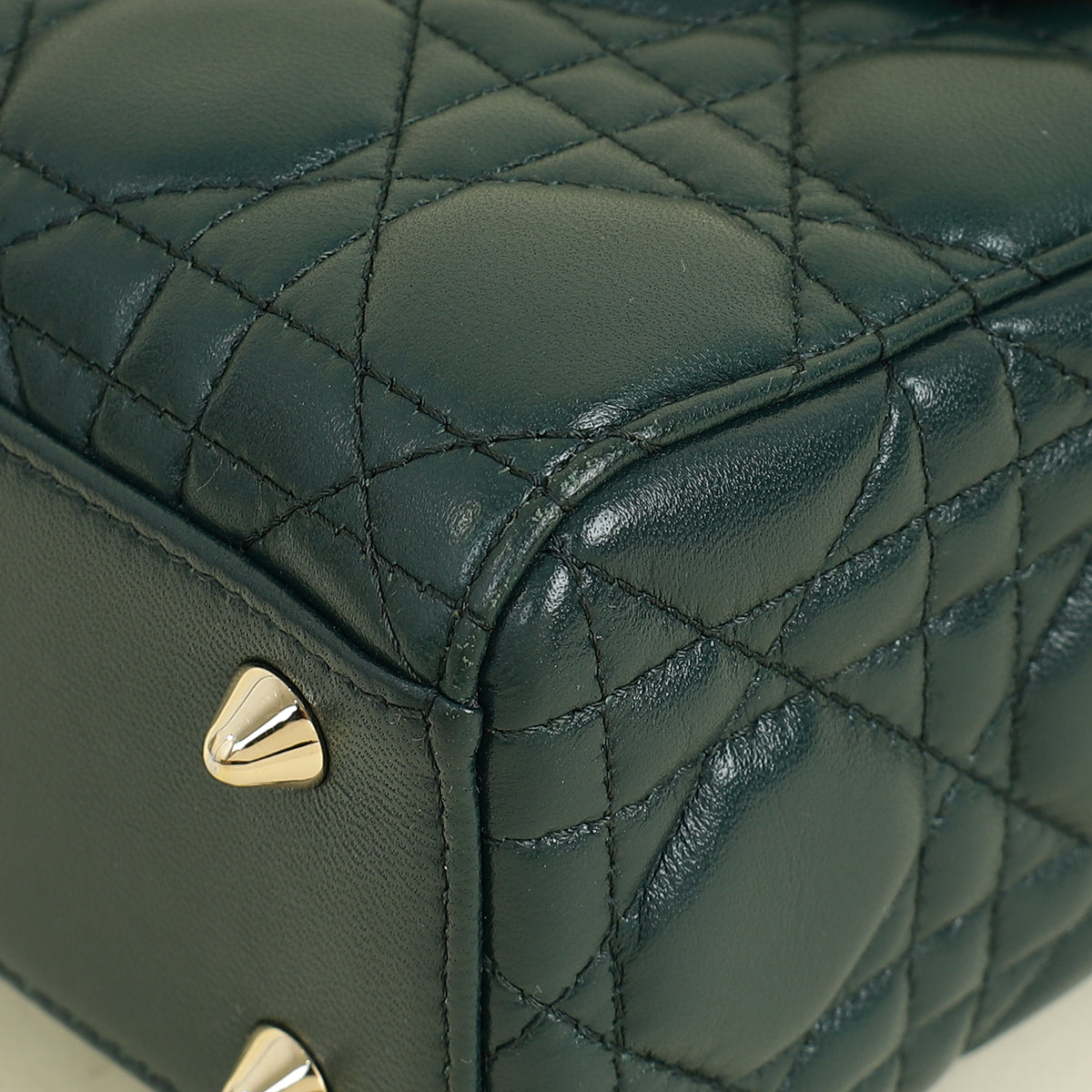 Christian Dior Emerald Green Lady Dior My Abcdior Small Bag Rovelle Bags