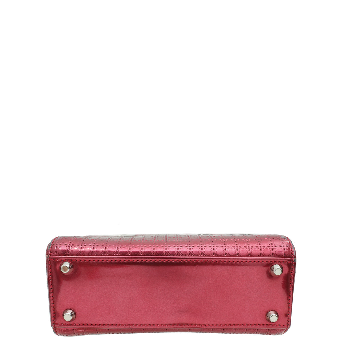 Christian Dior Metallic Fuchsia Lady Dior Microcannage Mini Strap Bag Rovelle Bags