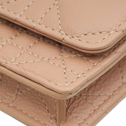 Christian Dior Rose Des Vents Caro Pouch With Chain Rovelle Bags
