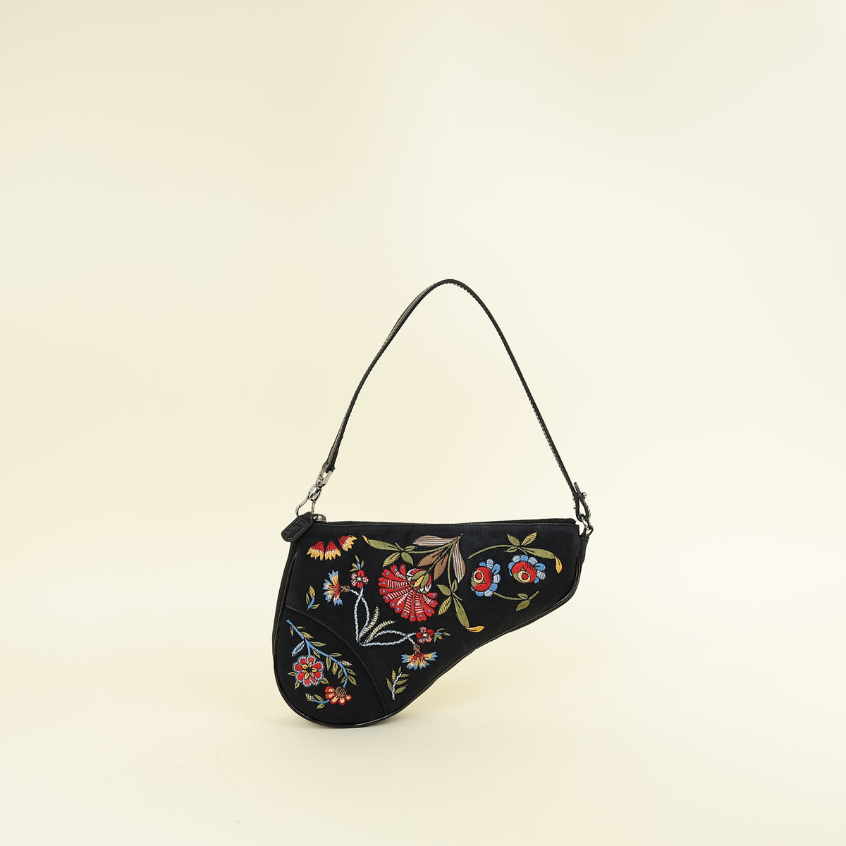 Christian Dior Multicolor Galliano Era Embroidered Saddle Pochette Bag Rovelle Bags