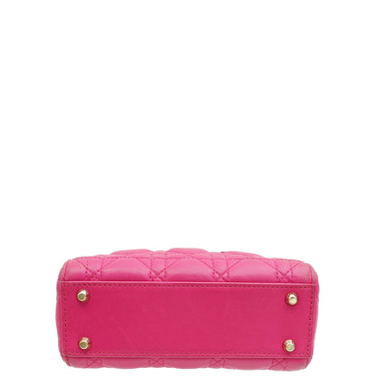 Christian Dior Fuchsia Mini Lady Dior Chain Bag Rovelle Bags