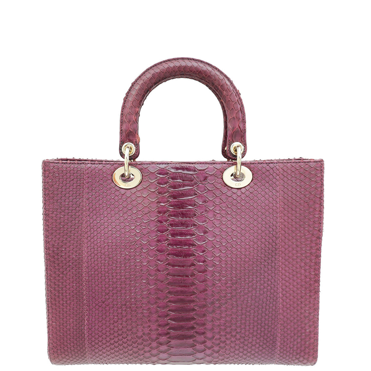 Christian Dior Purple Python Lady Dior Large Bag Rovelle Bags