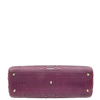Christian Dior Purple Python Lady Dior Large Bag Rovelle Bags