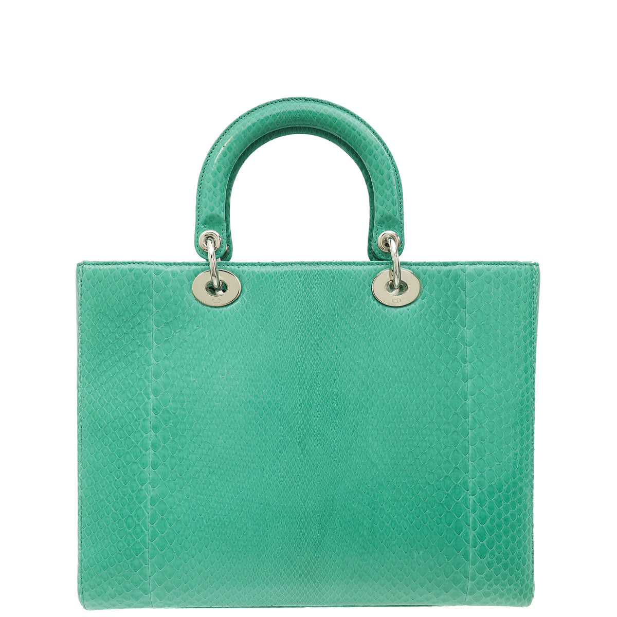 Christian Dior Green Snakeskin Lady Dior Large Bag Rovelle Bags
