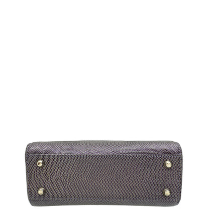 Christian Dior Purple Lizard Lady Dior Mini Bag Rovelle Bags