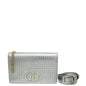 Christian Dior Silver 30 Montaigne Micro Cannage 2 In 1 Pouch Rovelle Bags