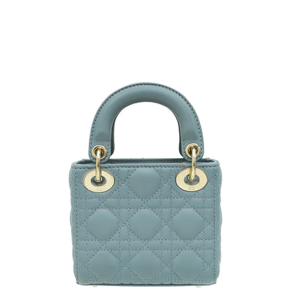 Christian Dior Cloud Blue Lady Dior Micro Bag Rovelle Bags