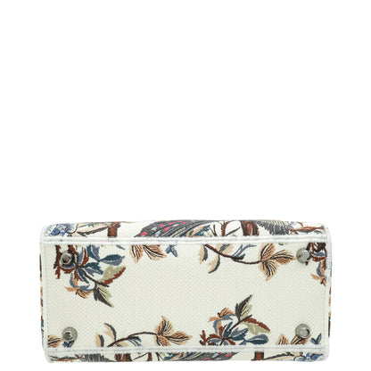 Christian Dior Multicolor Lady Dior D-Lite Embroidered Jardin D'Hiver Medium Bag Rovelle Bags
