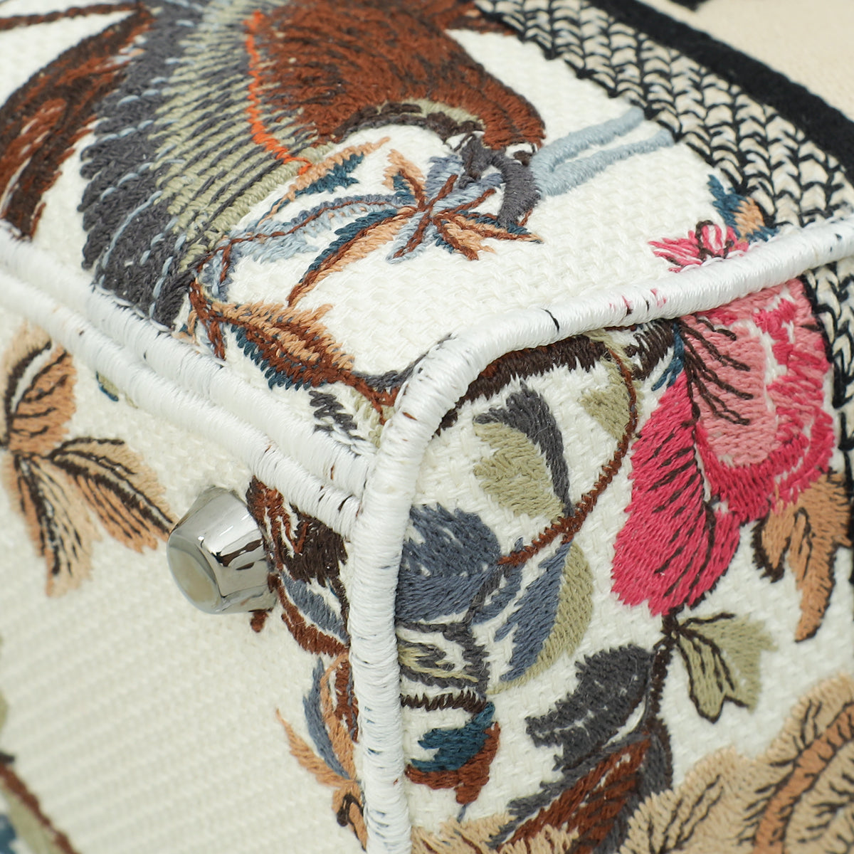 Christian Dior Multicolor Lady Dior D-Lite Embroidered Jardin D'Hiver Medium Bag Rovelle Bags