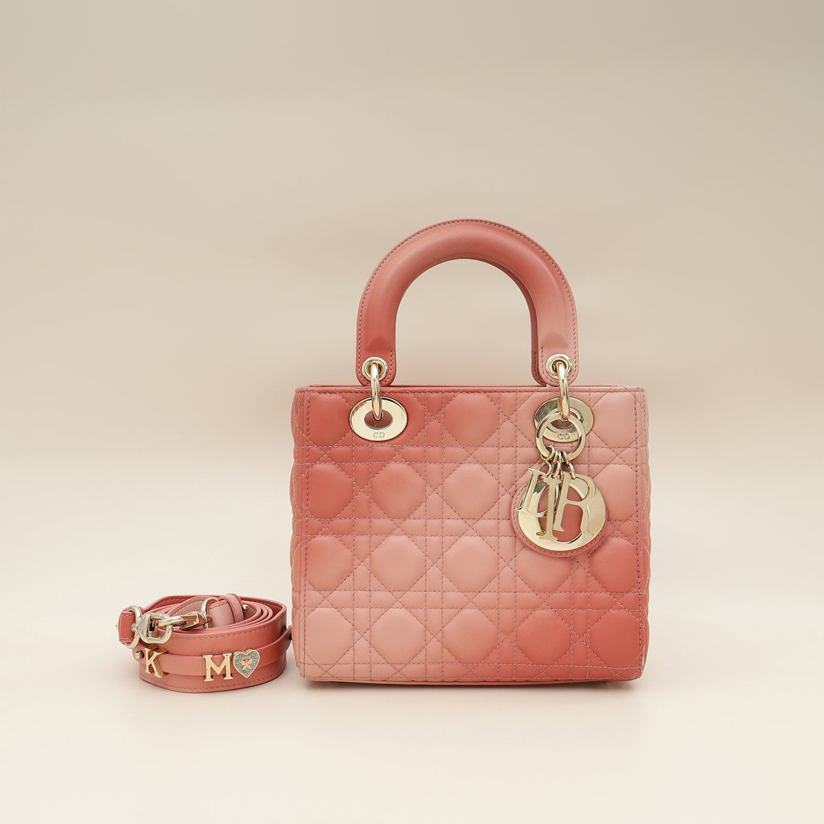 Christian Dior Flamingo Gradient Lady Dior My Abcdior Small Bag Rovelle Bags