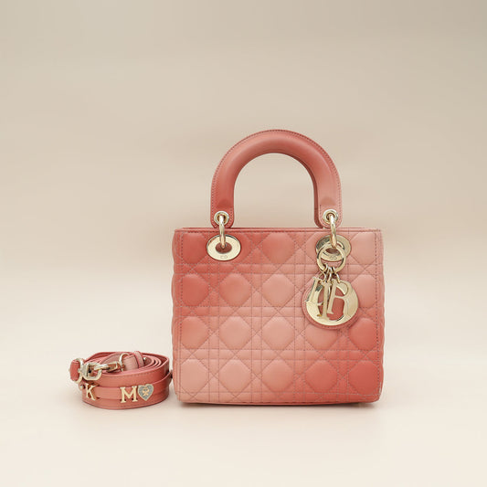 Christian Dior Flamingo Gradient Lady Dior My Abcdior Small Bag Rovelle Bags