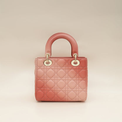 Christian Dior Flamingo Gradient Lady Dior My Abcdior Small Bag Rovelle Bags