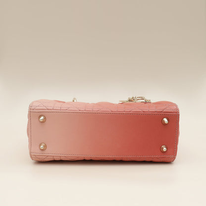 Christian Dior Flamingo Gradient Lady Dior My Abcdior Small Bag Rovelle Bags