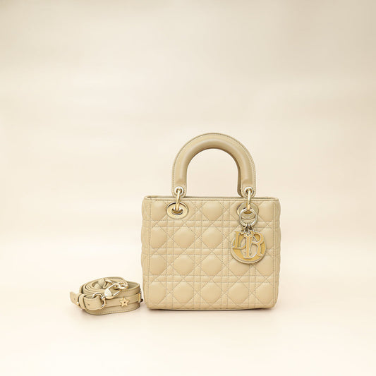 Christian Dior Desert Taupe Lady Dior My Abcdior Small Bag Rovelle Bags
