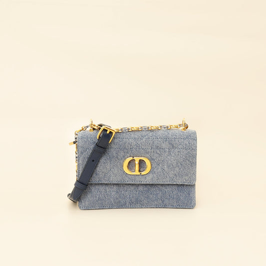 Christian Dior Blue Miss Caro Mini Cannage Denim Shoulder Bag Rovelle Bags