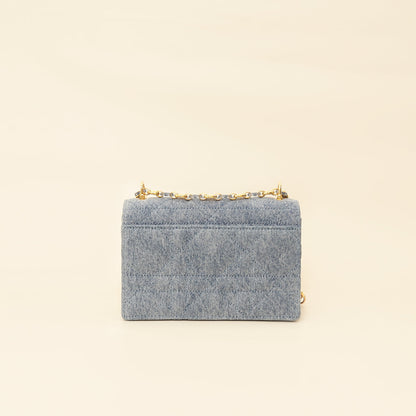 Christian Dior Blue Miss Caro Mini Cannage Denim Shoulder Bag Rovelle Bags