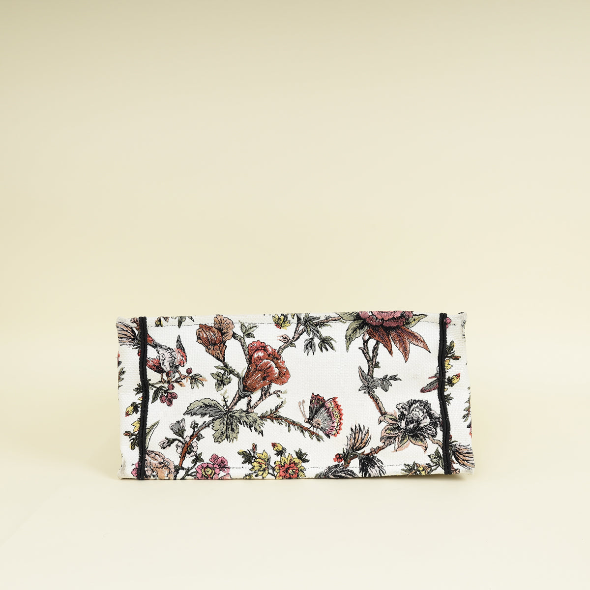 Christian Dior White Multicolor Jardin Botanique Embroidery Book Tote Medium Bag Rovelle Bags