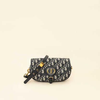 Christian Dior Navy Blue Oblique Bobby East-West Bag Rovelle Bags