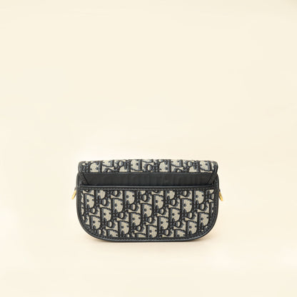 Christian Dior Navy Blue Oblique Bobby East-West Bag Rovelle Bags
