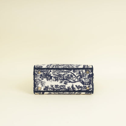 Christian Dior Bicolor Toile De Jouy Lady D-Lite Medium Bag Rovelle Bags