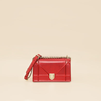 Christian Dior Red Micro Cannage Diorama Small Shoulder Bag Rovelle Bags