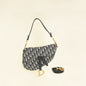 Christian Dior Navy Oblique Saddle Medium Bag Rovelle Bags