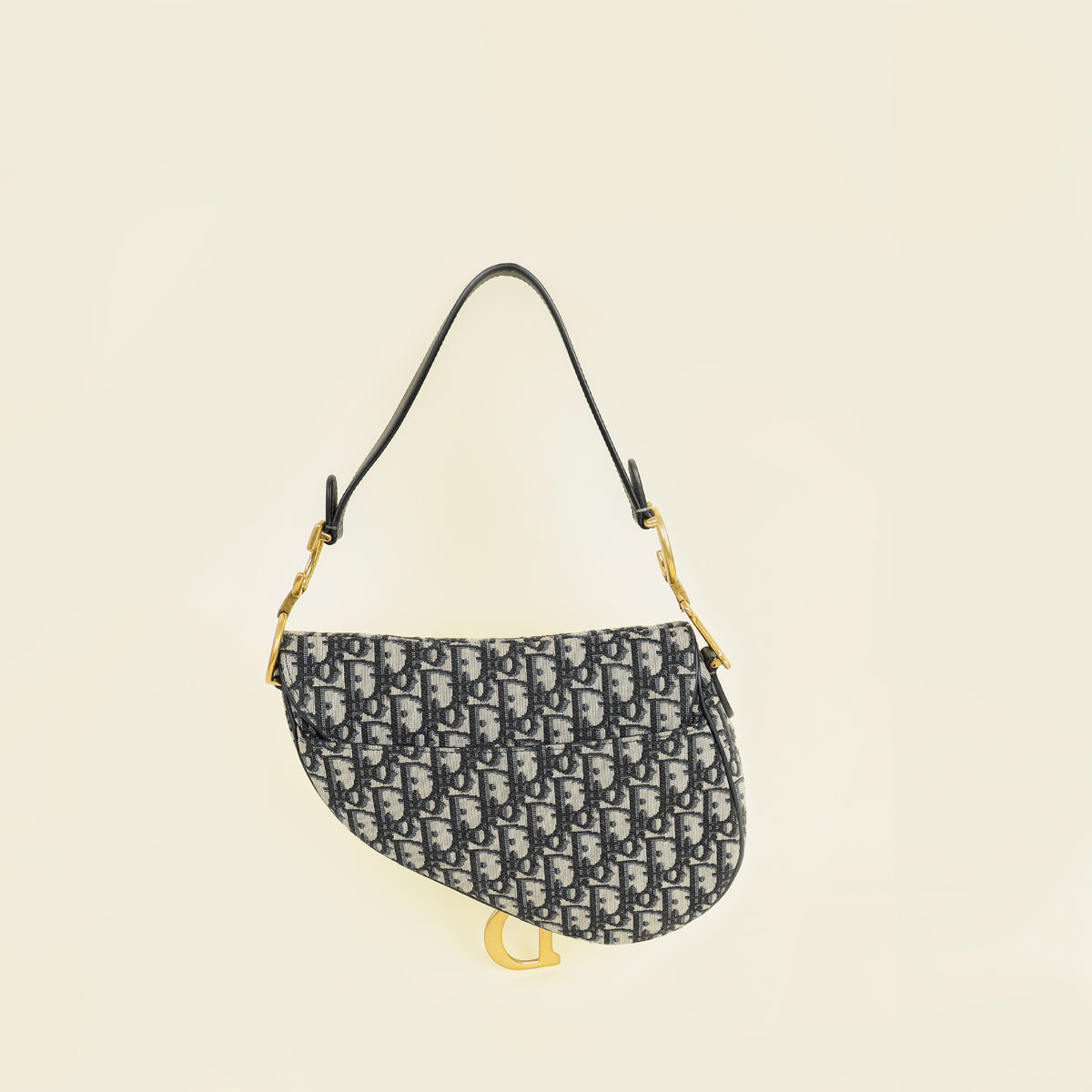 Christian Dior Navy Oblique Saddle Medium Bag Rovelle Bags
