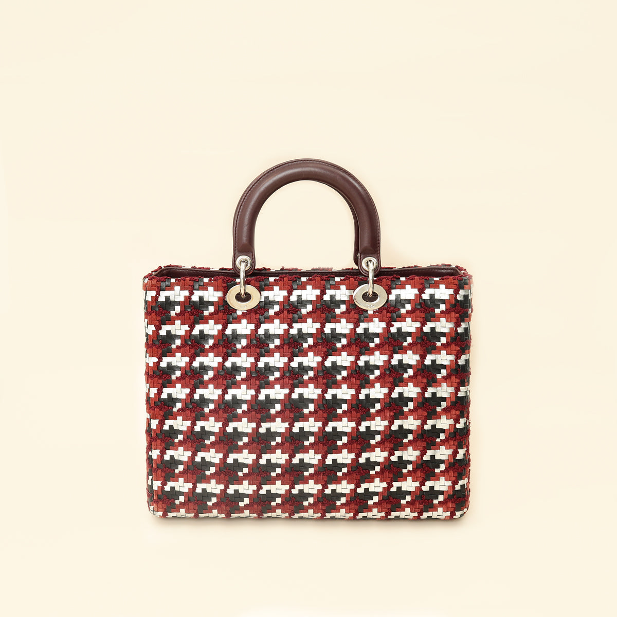 Christian Dior Multicolor Woven Lady Dior Large Bag Rovelle Bags