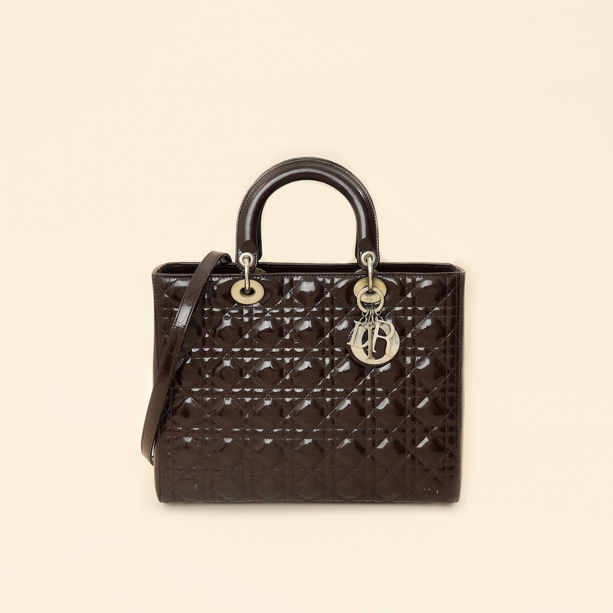 Christian Dior Chocolate Lady Dior Large Bag Rovelle Bags