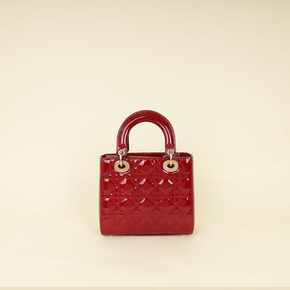 Christian Dior Red Lady Dior Small Bag Rovelle Bags