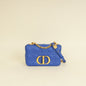 Christian Dior Royal Blue Caro Cannage Flap Small Bag Rovelle Bags