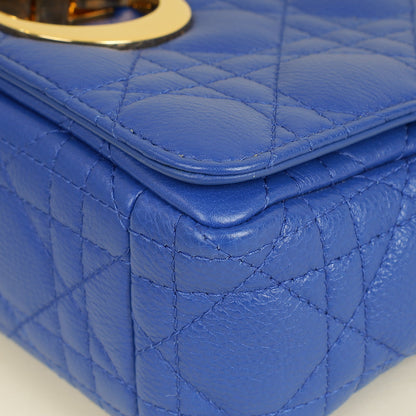 Christian Dior Royal Blue Caro Cannage Flap Small Bag Rovelle Bags