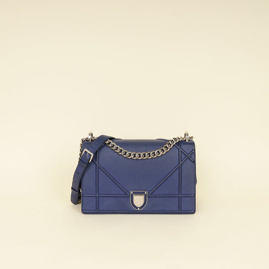 Christian Dior Blue Diorama Flap Shoulder Bag Rovelle Bags