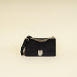 Christian Dior Black Diorama Velvet Small Crystal Lock Shoulder Bag Rovelle Bags