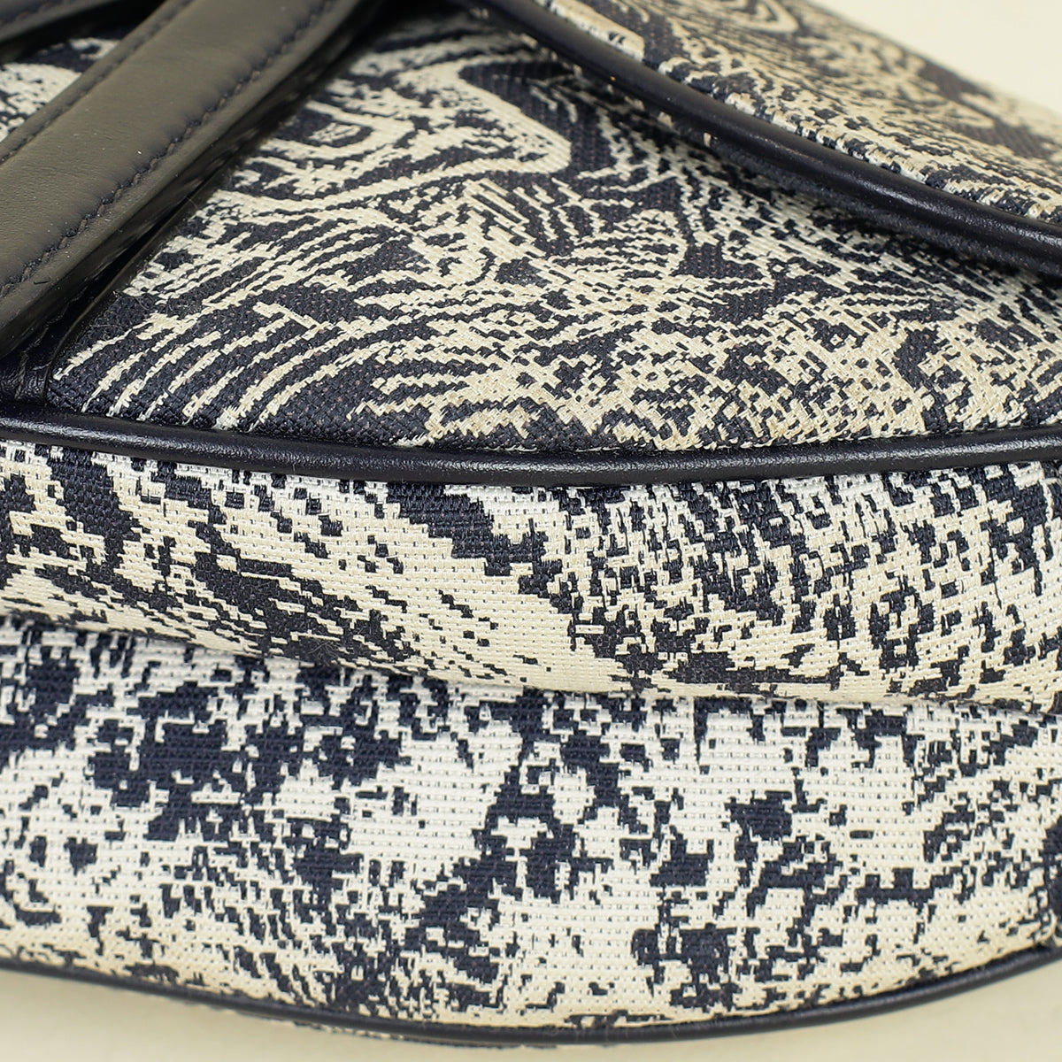 Christian Dior Navy Blue Toile De Jouy Saddle Medium Bag Rovelle Bags