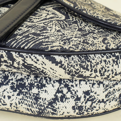 Christian Dior Navy Blue Toile De Jouy Saddle Medium Bag Rovelle Bags