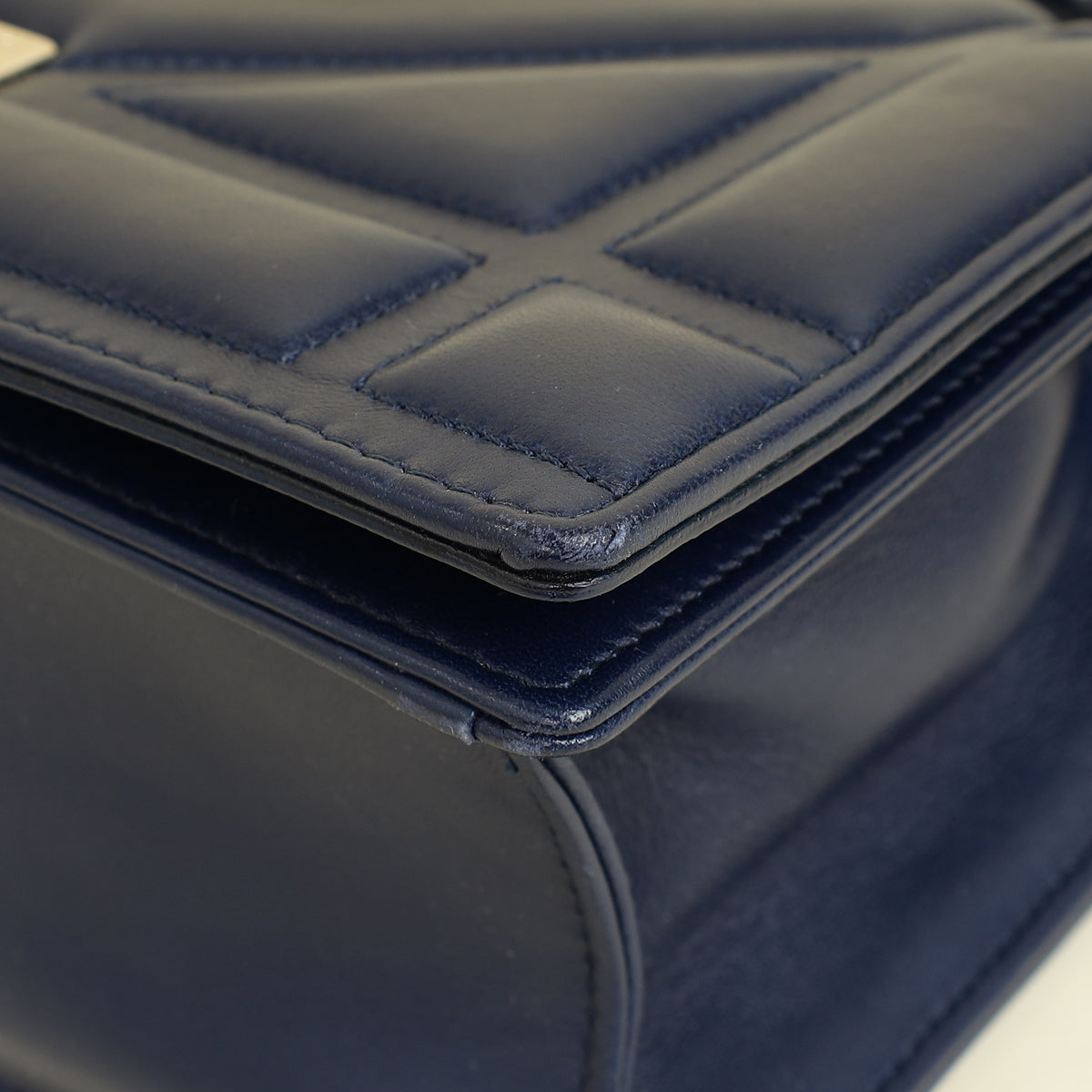 Christian Dior Navy Blue Diorama Small Flap Bag Rovelle Bags