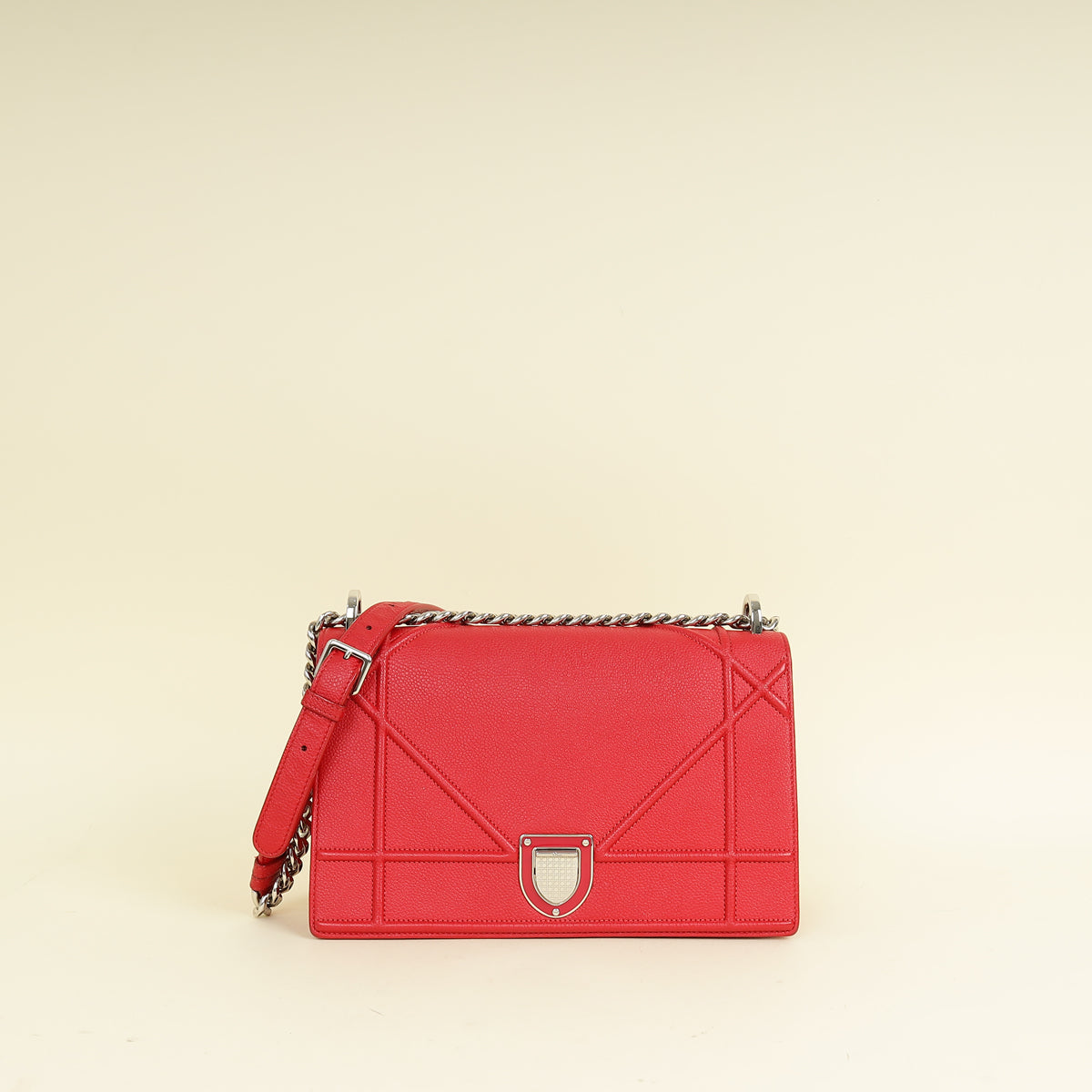 Christian Dior Red Diorama Medium Flap Bag Rovelle Bags