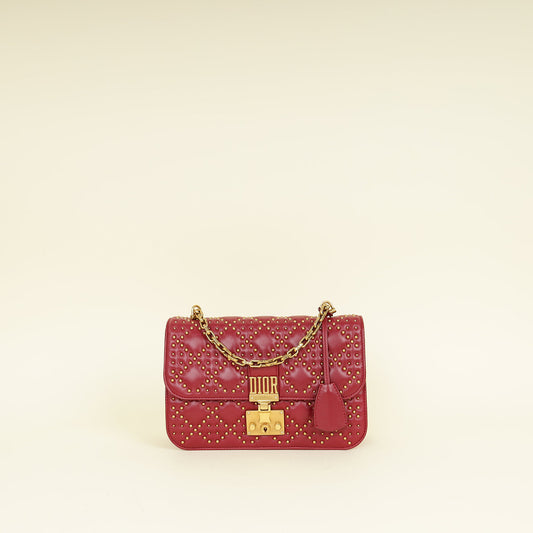 Christian Dior Red Cannage Studded Dioraddict Flap Bag Rovelle Bags
