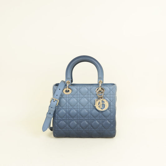 Christian Dior Ombre Blue Lady Dior Medium Bag Rovelle Bags