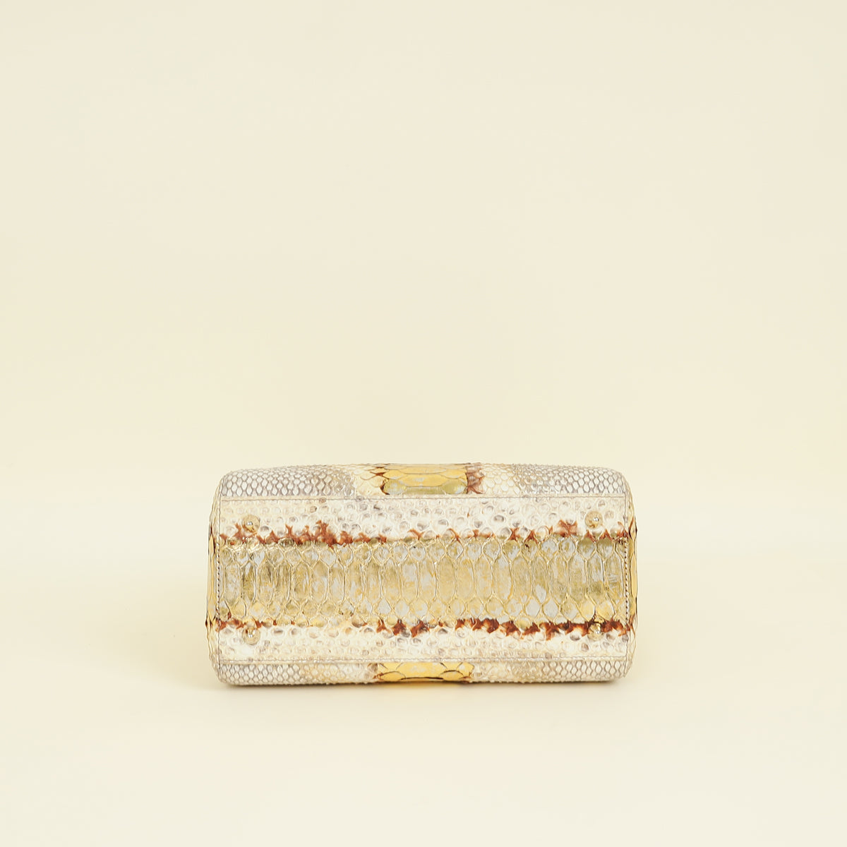 Christian Dior Bicolor Python Lady Dior Medium Bag Rovelle Bags