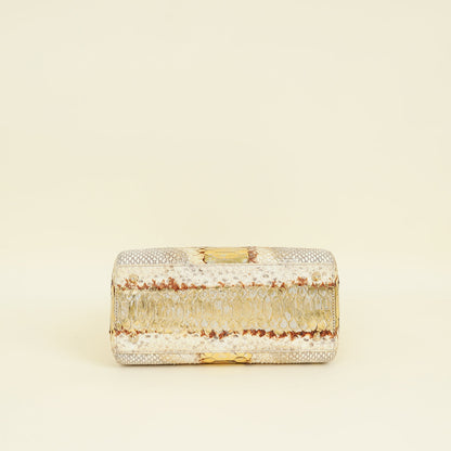 Christian Dior Bicolor Python Lady Dior Medium Bag Rovelle Bags