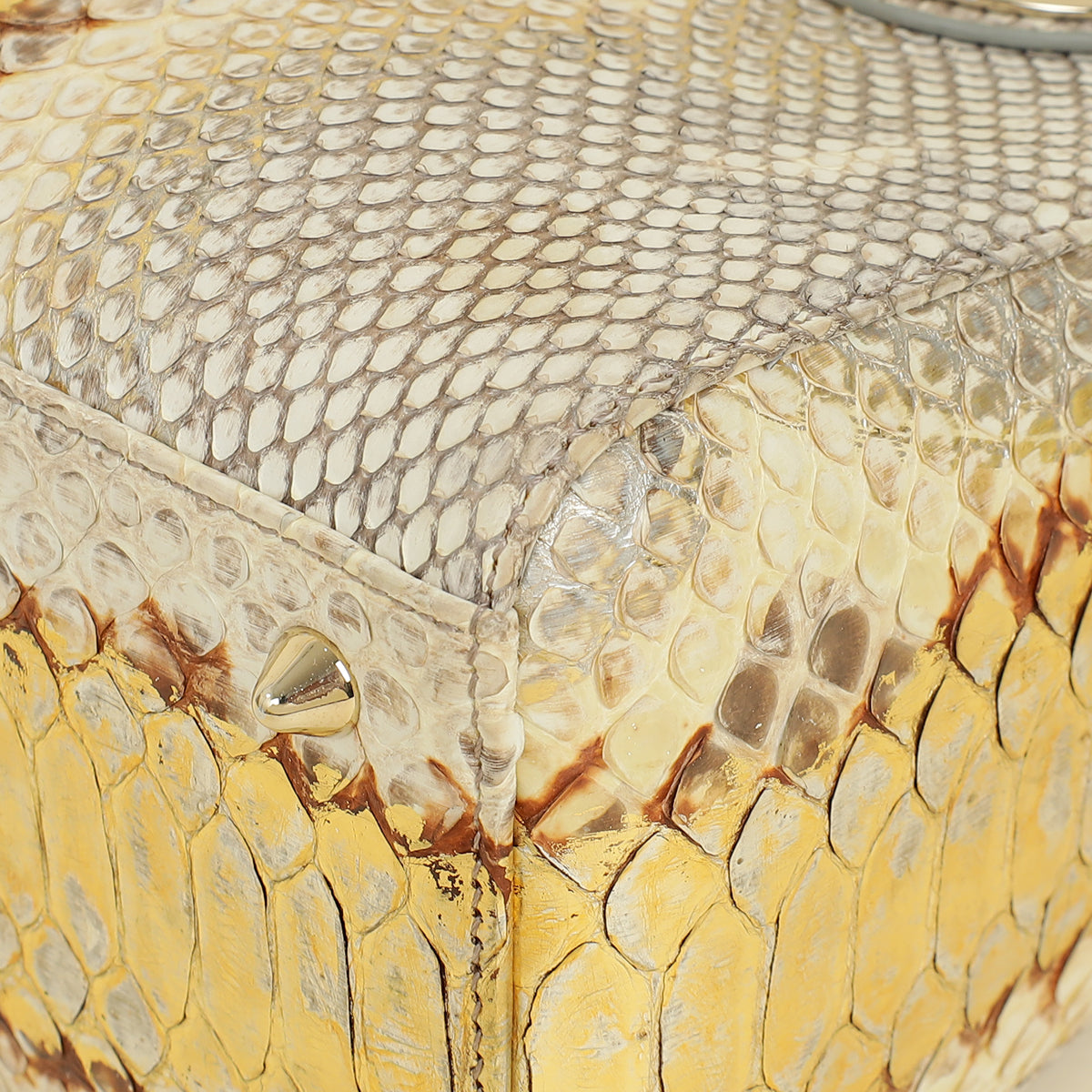 Christian Dior Bicolor Python Lady Dior Medium Bag Rovelle Bags