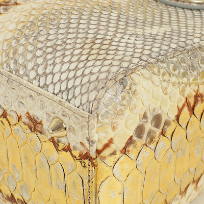 Christian Dior Bicolor Python Lady Dior Medium Bag Rovelle Bags