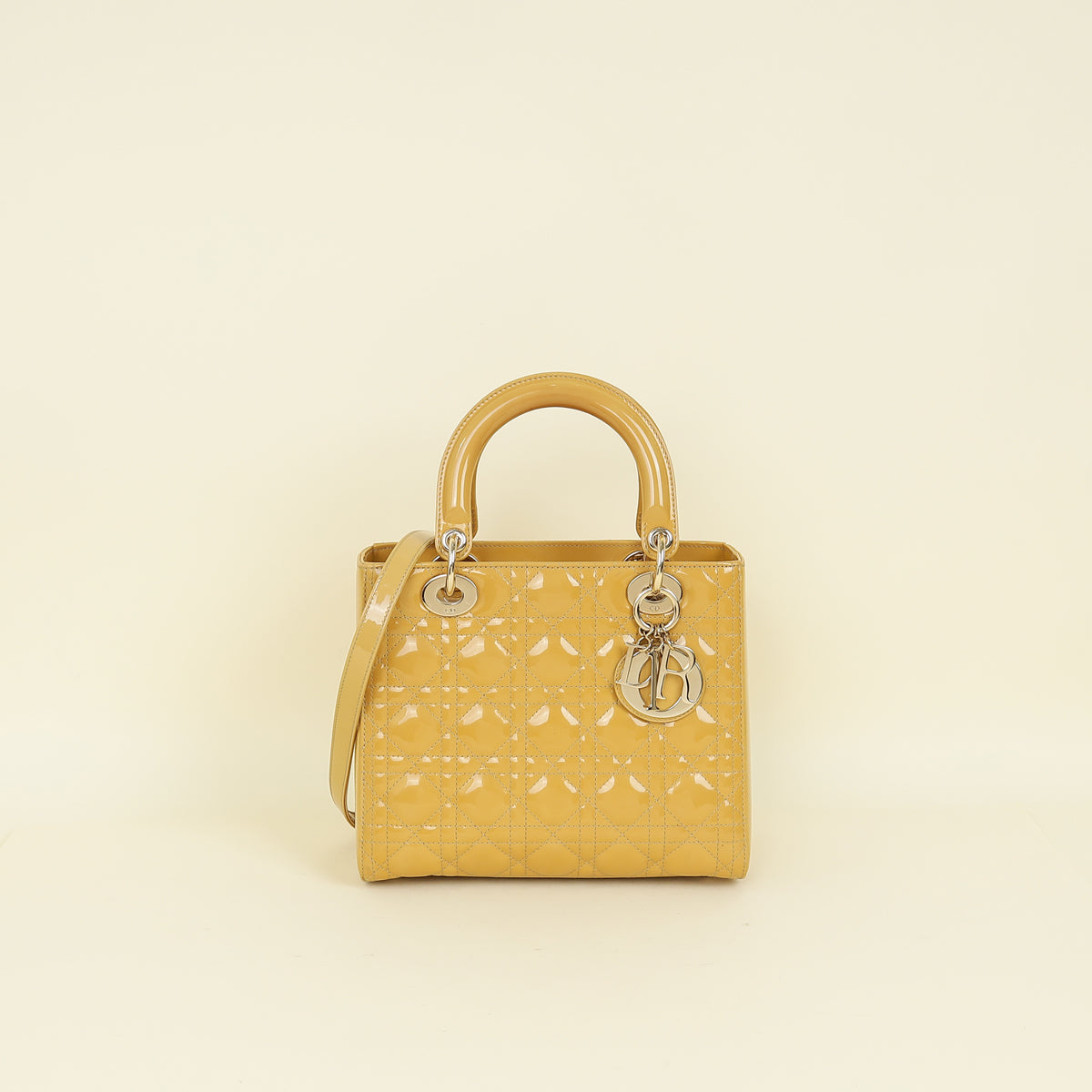 Christian Dior Yellow Lady Dior Medium Bag Rovelle Bags
