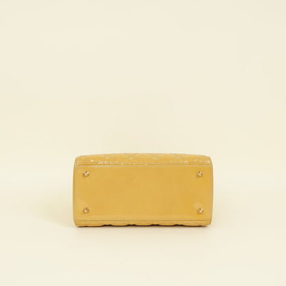 Christian Dior Yellow Lady Dior Medium Bag Rovelle Bags