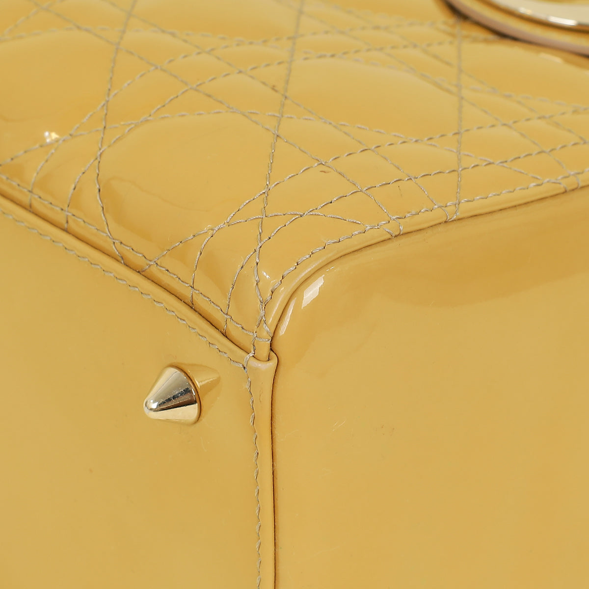 Christian Dior Yellow Lady Dior Medium Bag Rovelle Bags