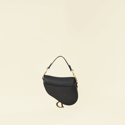 Christian Dior Black Mini Saddle Bag With Strap Rovelle Bags