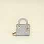 Christian Dior Grey Lady Dior Mini Chain Bag Rovelle Bags